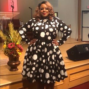 Polka Dot Fit and Flare Dress